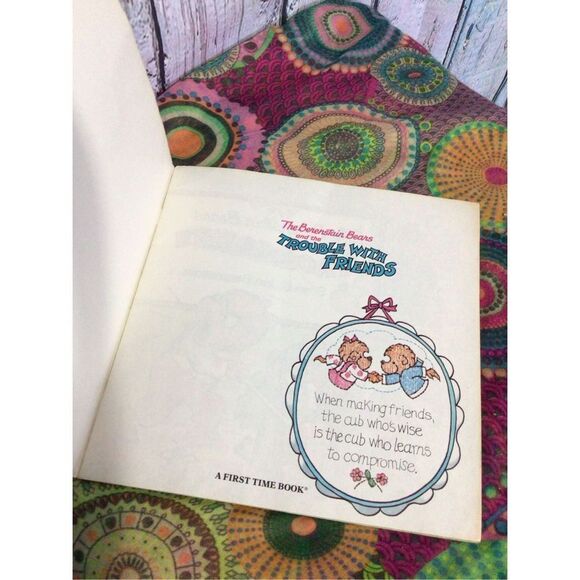 1986 The Berenstain Bears And The Trouble With Friends Softcover Vintage Book - Picture 4 of 10